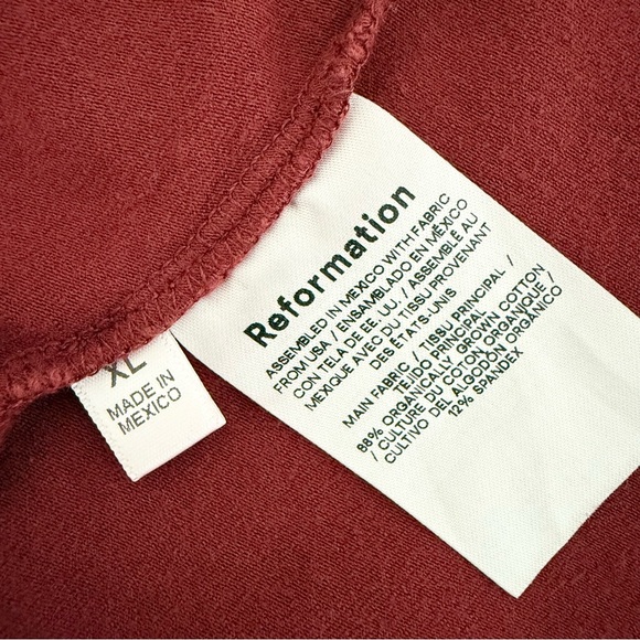 Reformation Tyra Knit Dress Chianti XL - Picture 7 of 8